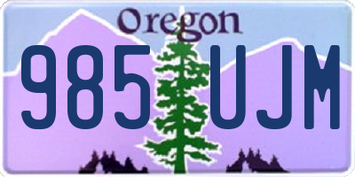 OR license plate 985UJM