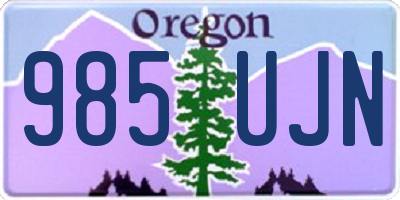 OR license plate 985UJN