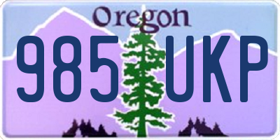 OR license plate 985UKP