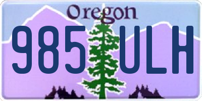 OR license plate 985ULH