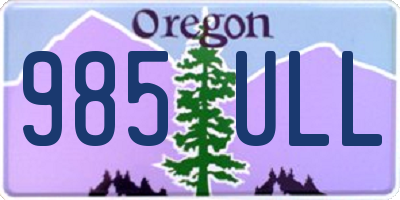 OR license plate 985ULL