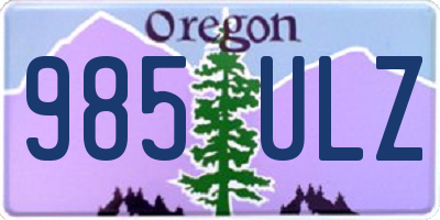 OR license plate 985ULZ