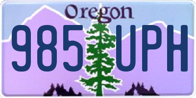 OR license plate 985UPH