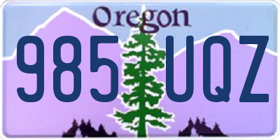 OR license plate 985UQZ