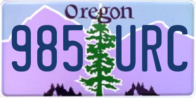 OR license plate 985URC