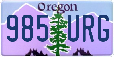 OR license plate 985URG