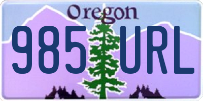 OR license plate 985URL