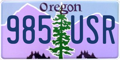 OR license plate 985USR