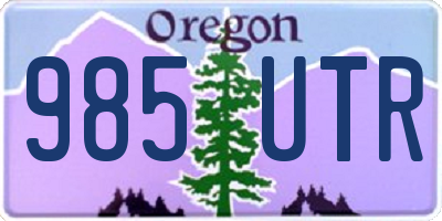OR license plate 985UTR
