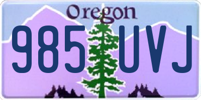 OR license plate 985UVJ