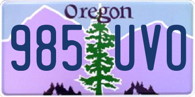 OR license plate 985UVO