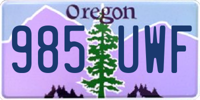OR license plate 985UWF