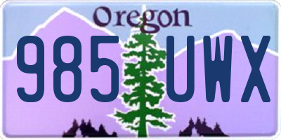OR license plate 985UWX