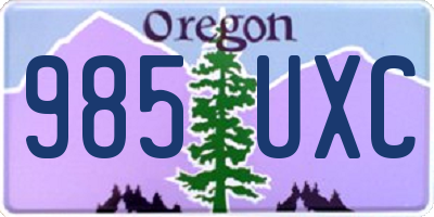 OR license plate 985UXC