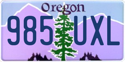 OR license plate 985UXL