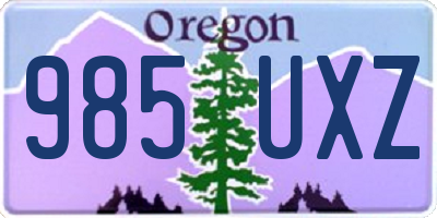 OR license plate 985UXZ