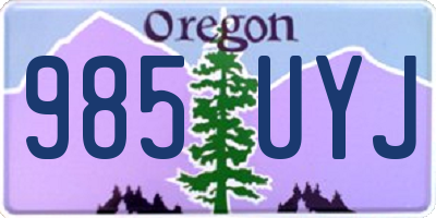 OR license plate 985UYJ