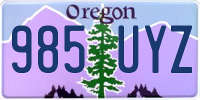 OR license plate 985UYZ