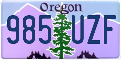 OR license plate 985UZF