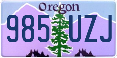 OR license plate 985UZJ