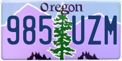 OR license plate 985UZM
