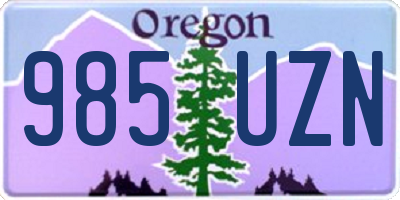OR license plate 985UZN