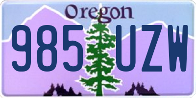 OR license plate 985UZW