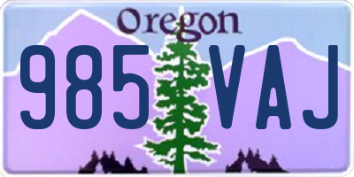 OR license plate 985VAJ