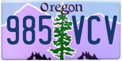 OR license plate 985VCV