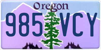 OR license plate 985VCY