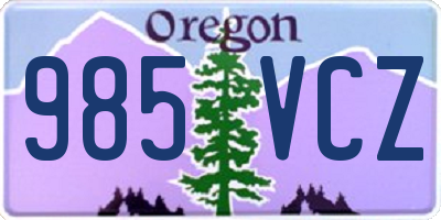 OR license plate 985VCZ