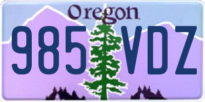 OR license plate 985VDZ