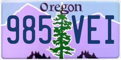 OR license plate 985VEI