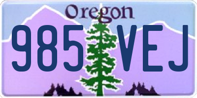 OR license plate 985VEJ