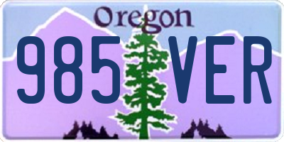 OR license plate 985VER