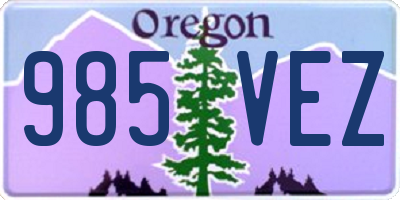 OR license plate 985VEZ