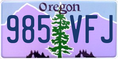 OR license plate 985VFJ