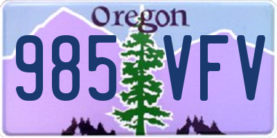 OR license plate 985VFV