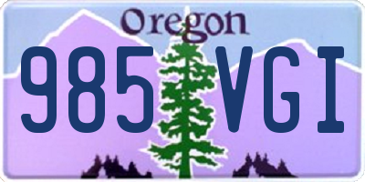 OR license plate 985VGI