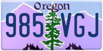 OR license plate 985VGJ