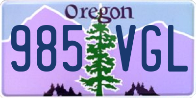 OR license plate 985VGL