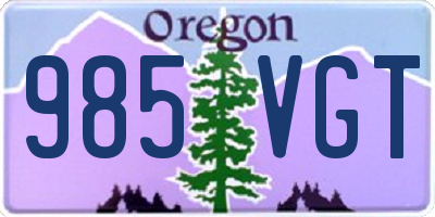 OR license plate 985VGT