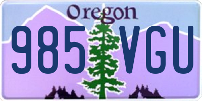 OR license plate 985VGU