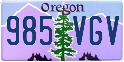 OR license plate 985VGV