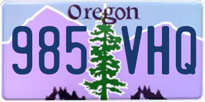 OR license plate 985VHQ