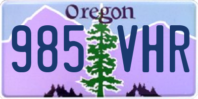 OR license plate 985VHR