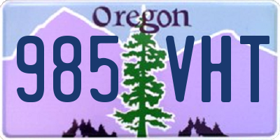 OR license plate 985VHT