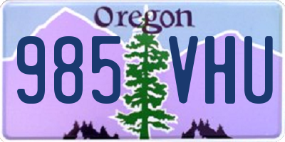 OR license plate 985VHU