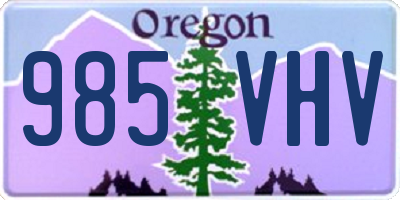 OR license plate 985VHV