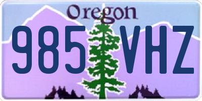 OR license plate 985VHZ